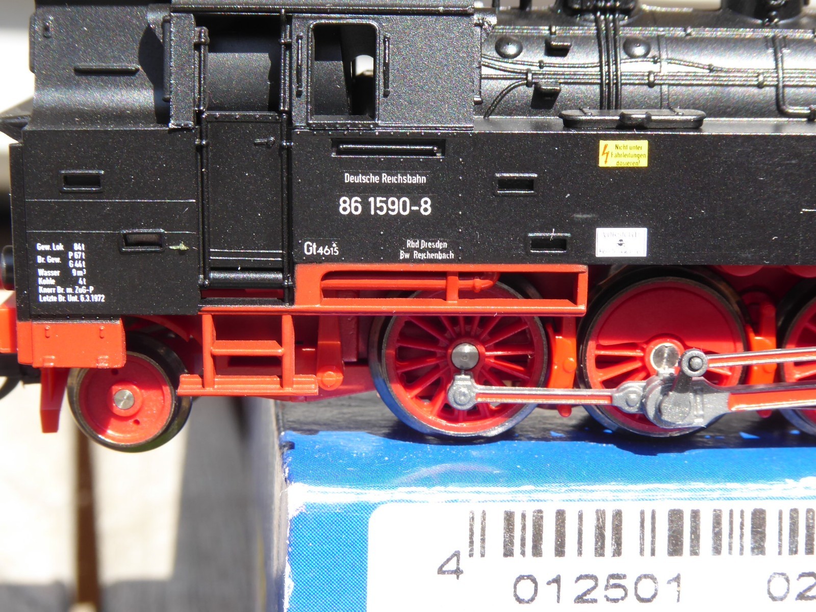 Tillig 02170 TT Steam Locomotive BR 86 1590-8 DR Epoche 4 DSS+LED BW Reichenbach