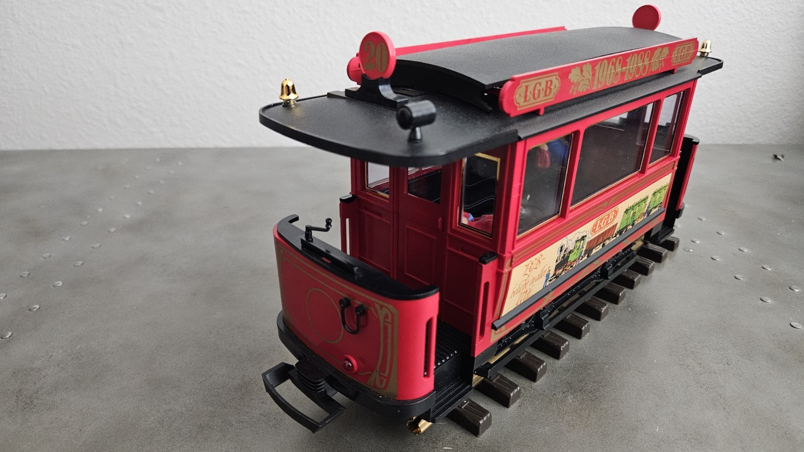 LGB LEHMANN 2030 Anniversary 1968-1988 Trolley Set W/ Box & Papers EX. Condition