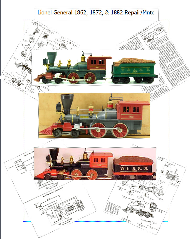 Lionel 1862 1872 1882 General Locomotive Parts & Service Info