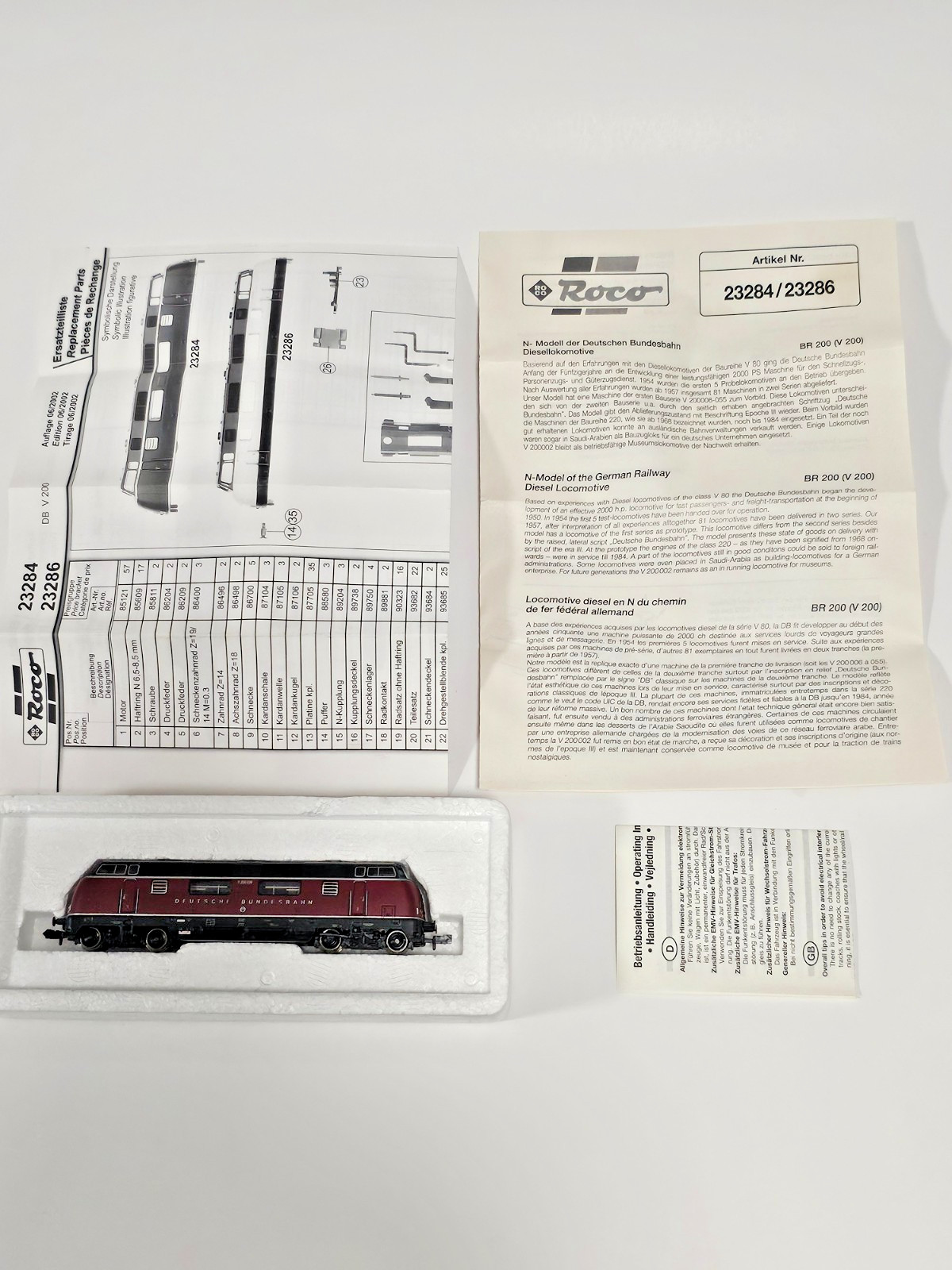 N SCALE ROCO #23284 N-MODEL GERMAN RAILWAY DIESEL LOCOMOTIVE BR200 AUSTRIA VIDEO