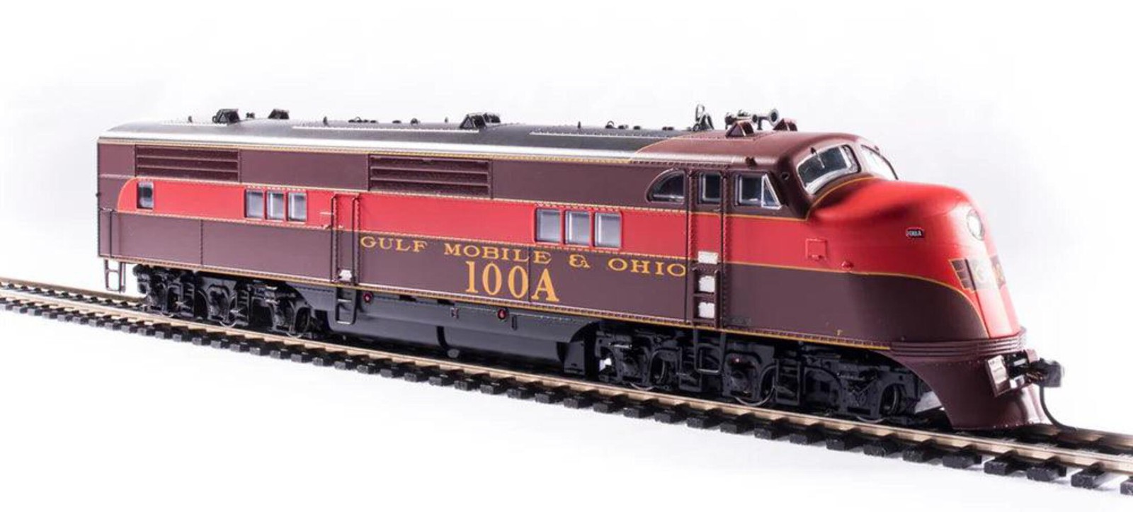 Broadway Limited 6905 – HO Scale EMD E1A Diesel Gulf, Mobile & Ohio GM&O 100A Pa