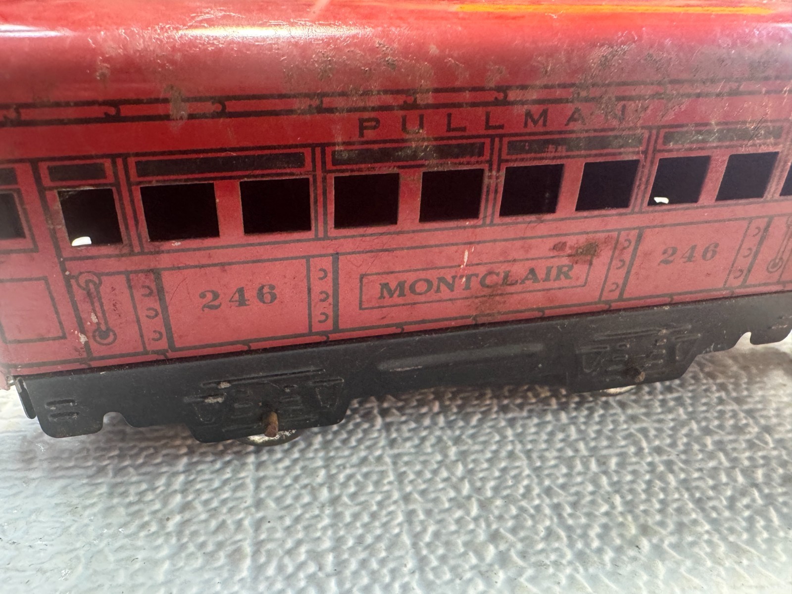🚂 O SCALE- MARX – VINTAGE 0-4-0 LOCO, TENDER, PASSENGER CARS -TIN 💥L2502