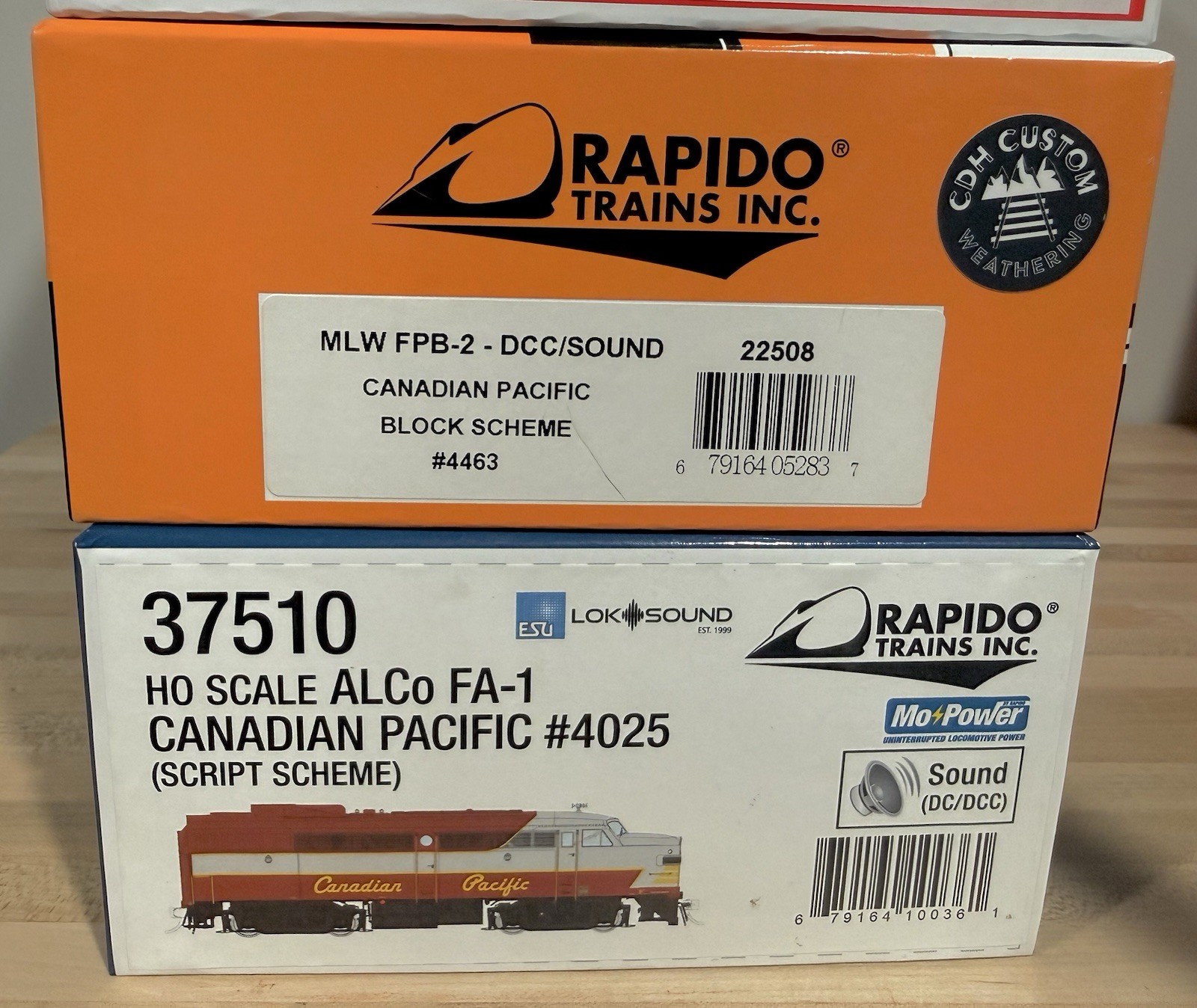 HO Scale Rapido CP ALCo PA-1 and PB-1 Diesel Locomotives DCC/Sound/weathered