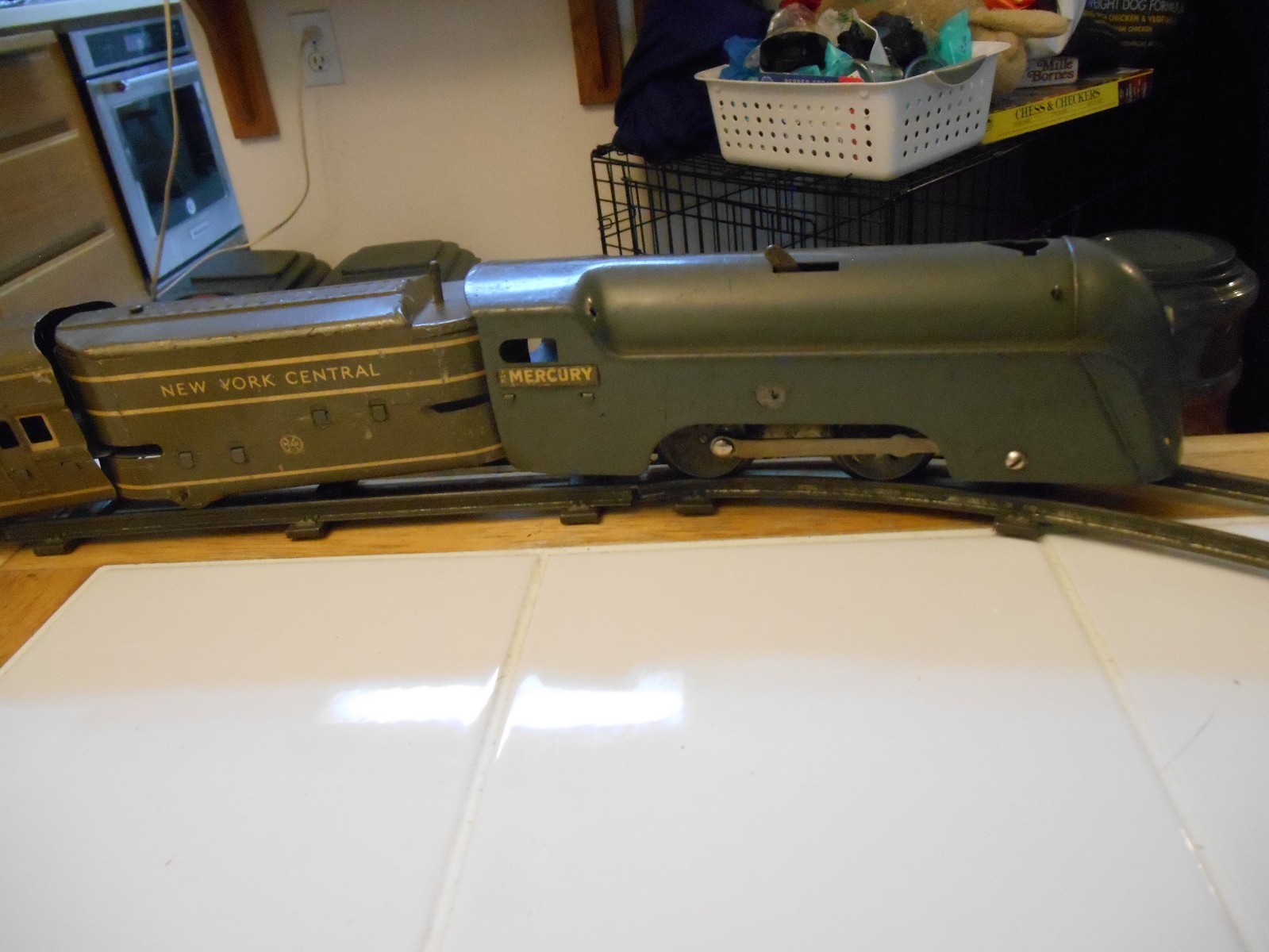 Marx Prewar Mercury NYC Wind Up Train Set Detroit Chicag O Gauge Tin Litho Works
