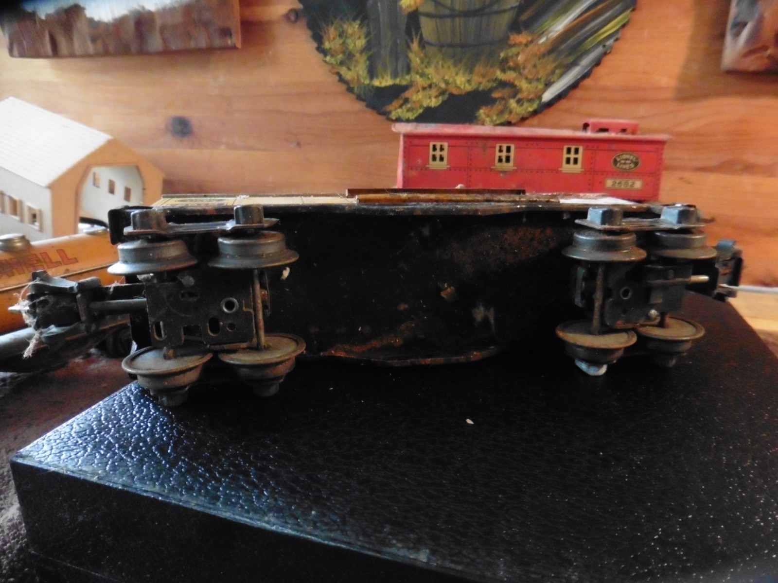 3 Vtg Pre War O Gauge Lionel Lines Tin Metal Model Train Cars 2680 – 2682 – 2679