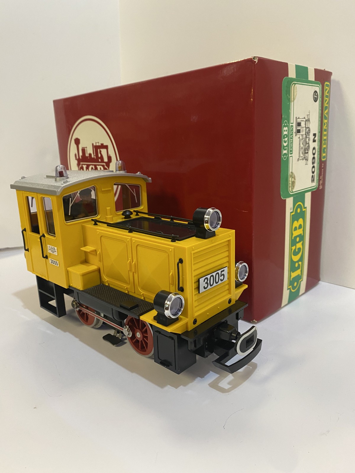 LGB 2090N – Yellow G-Scale Locomotive – # 3005 Loco In Box – Lehmann