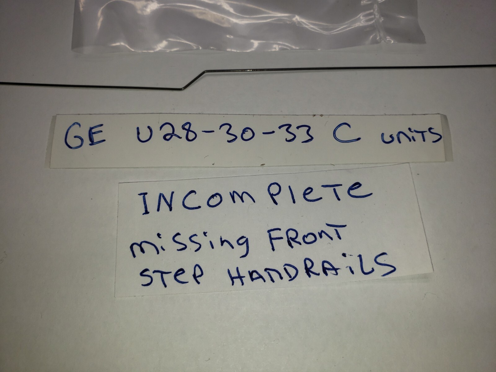 U28C AS IS INCOMPLETE HANDRAILS STANCHIONS SET HO Athearn GE U28C ,U30C, U33C