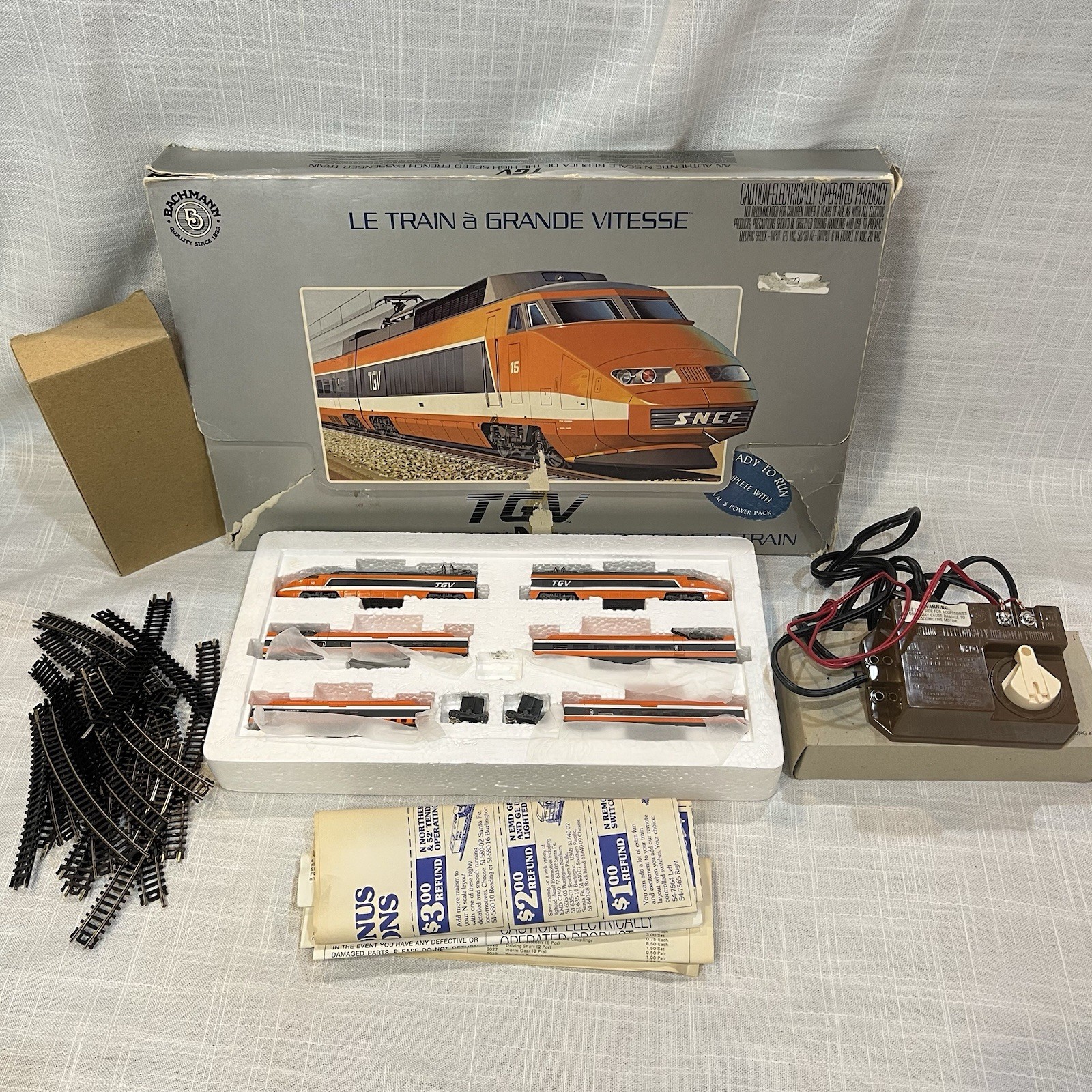Bachmann 51-4001 N Scale TGV High Speed French Passenger Train *UNTESTED, READ*