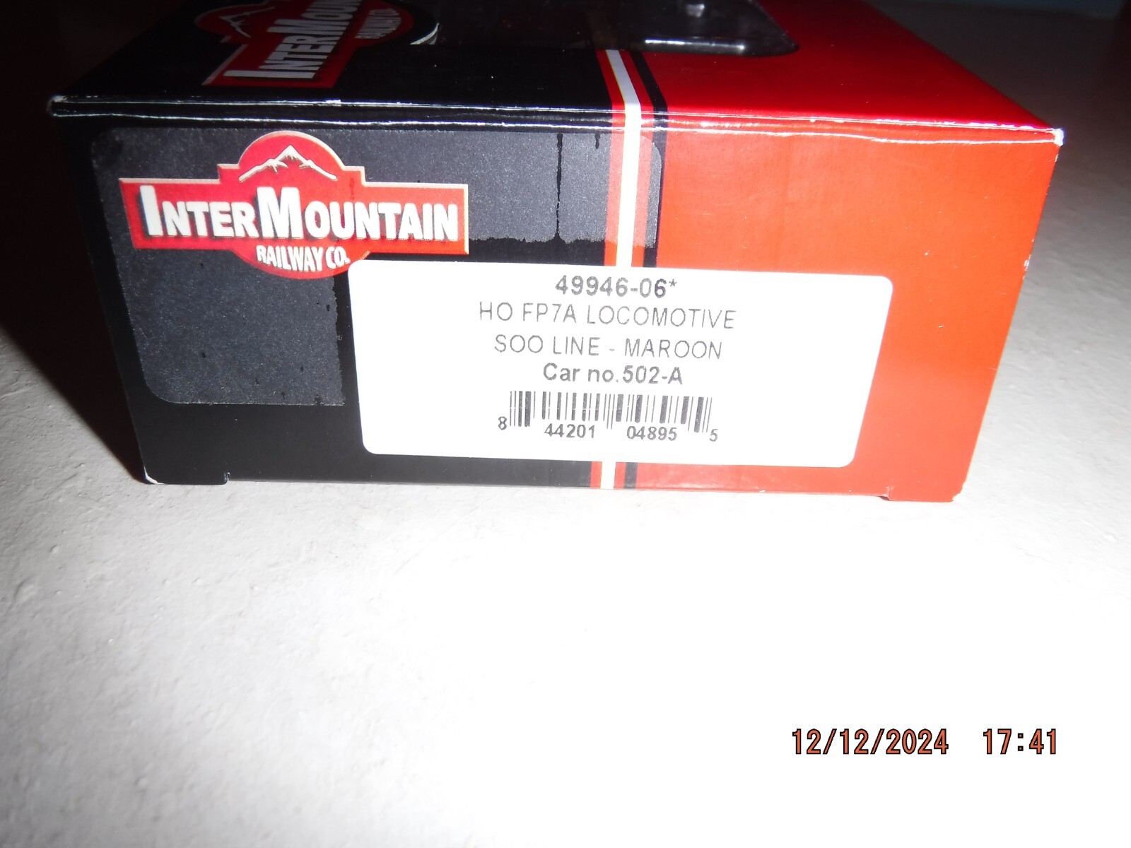 INTERMOUNTAIN HO FP7A SOO LINE – MAROON LOCOMOTIVE #502A ITEM #49946-06 – NEW!