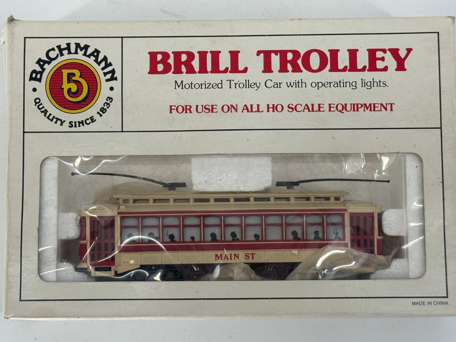 Bachmann Brill Trolley HO Scale Motorized Streetcar Main St Lighted Model Train