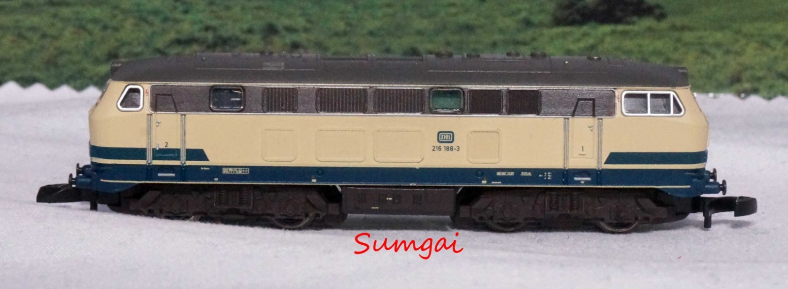 Marklin 88784 Diesel Loco BR 216 Ocean Blue 5-Pole Motor LEDs Z Scale Z Gauge