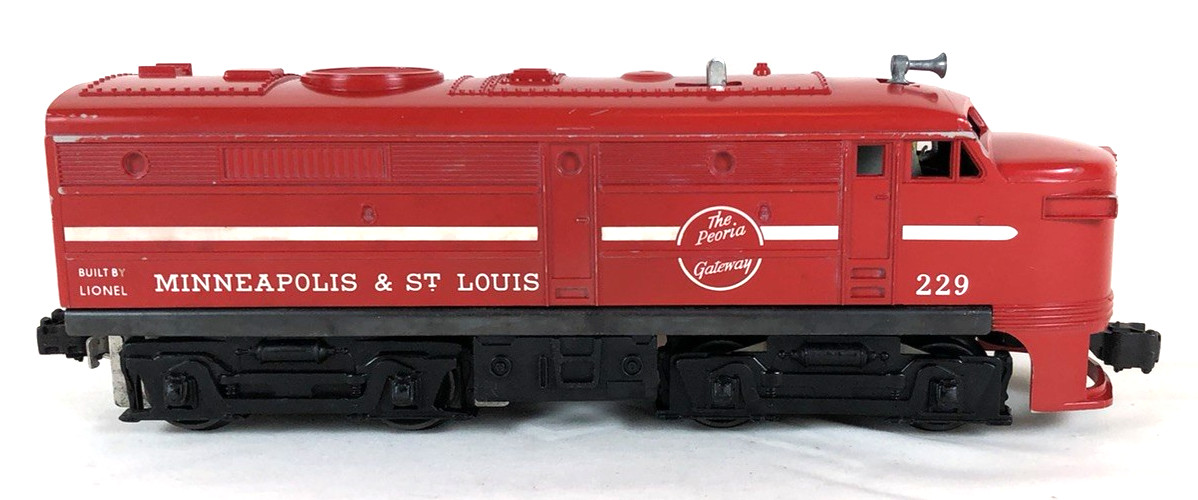 Lionel No. 229 Minneapolis & St. Louis Alco “A” Diesel Locomotive, Red