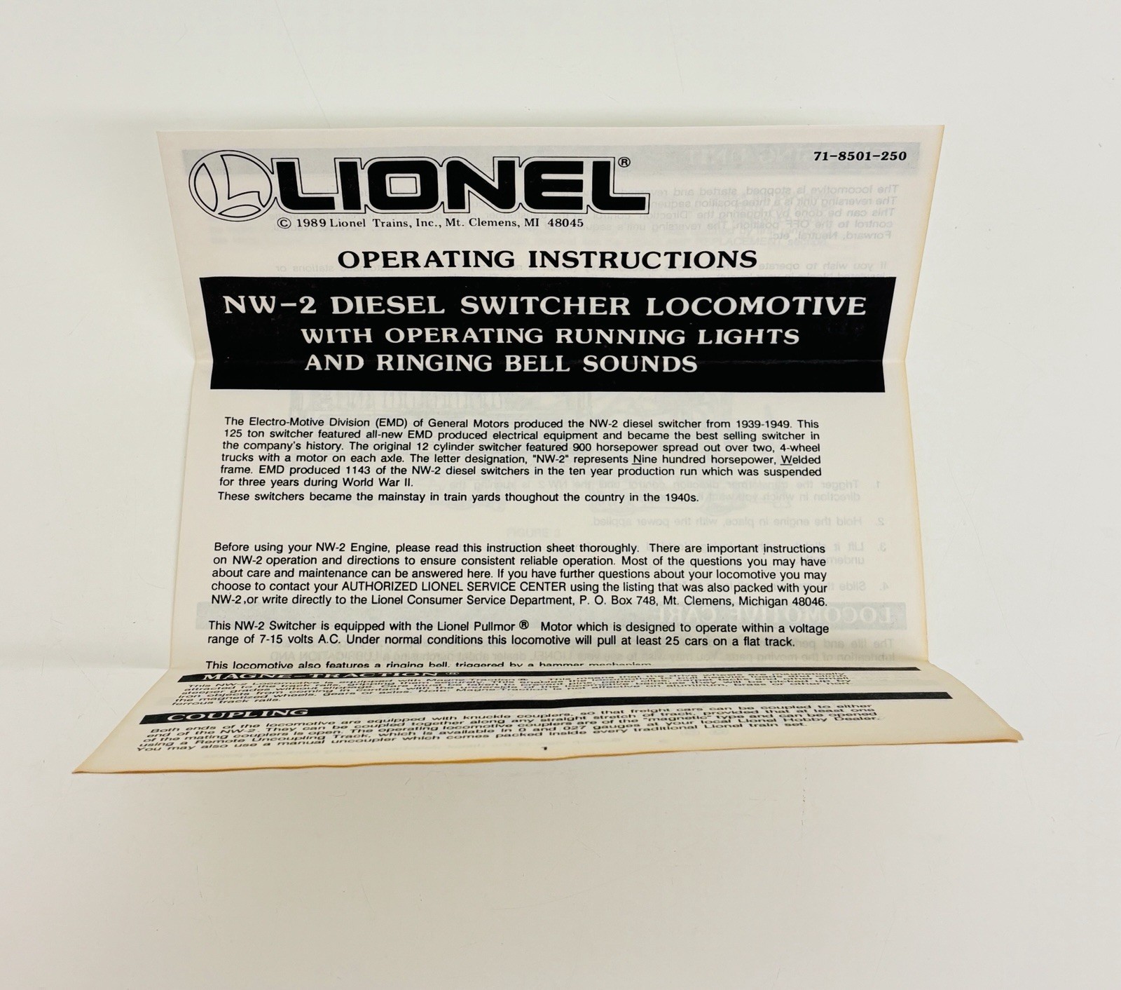 Lionel Western Maryland NW-2 Diesel Switcher 6-18501 LN