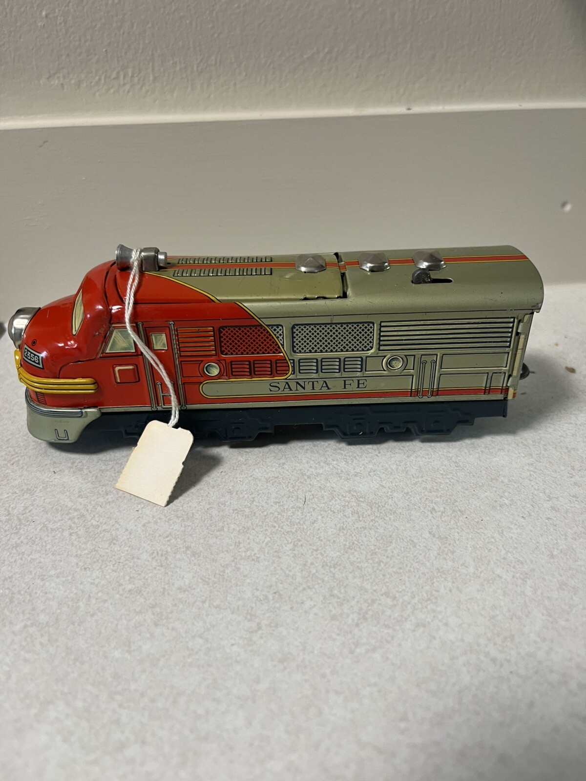 Vintage KDR Japan Tin Litho Santa Fe Diesel Train Battery Operated w/ Box