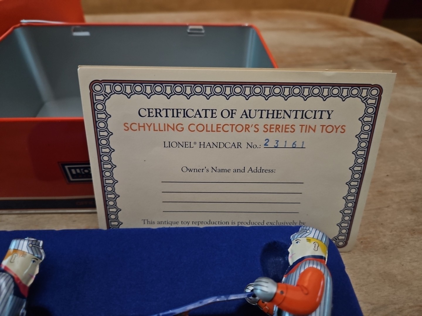 Schylling 13625 Lionel Railroad Hand Car Train Toy in Tin Box NEW IN BOX