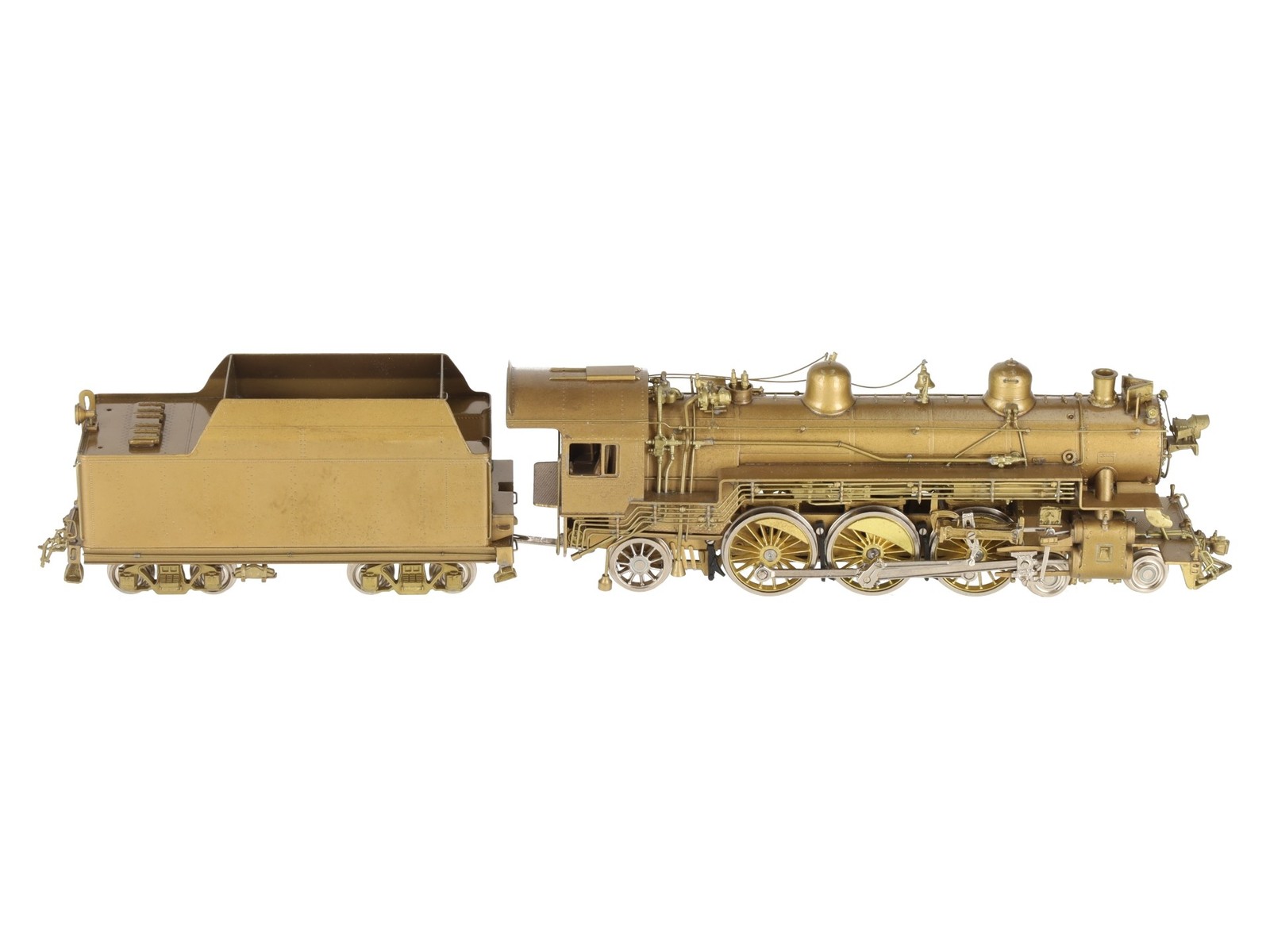 Overland OMI-1447 HO BRASS C&O F-15 4-6-2 Steam Locomotive & Tender -Unpainted