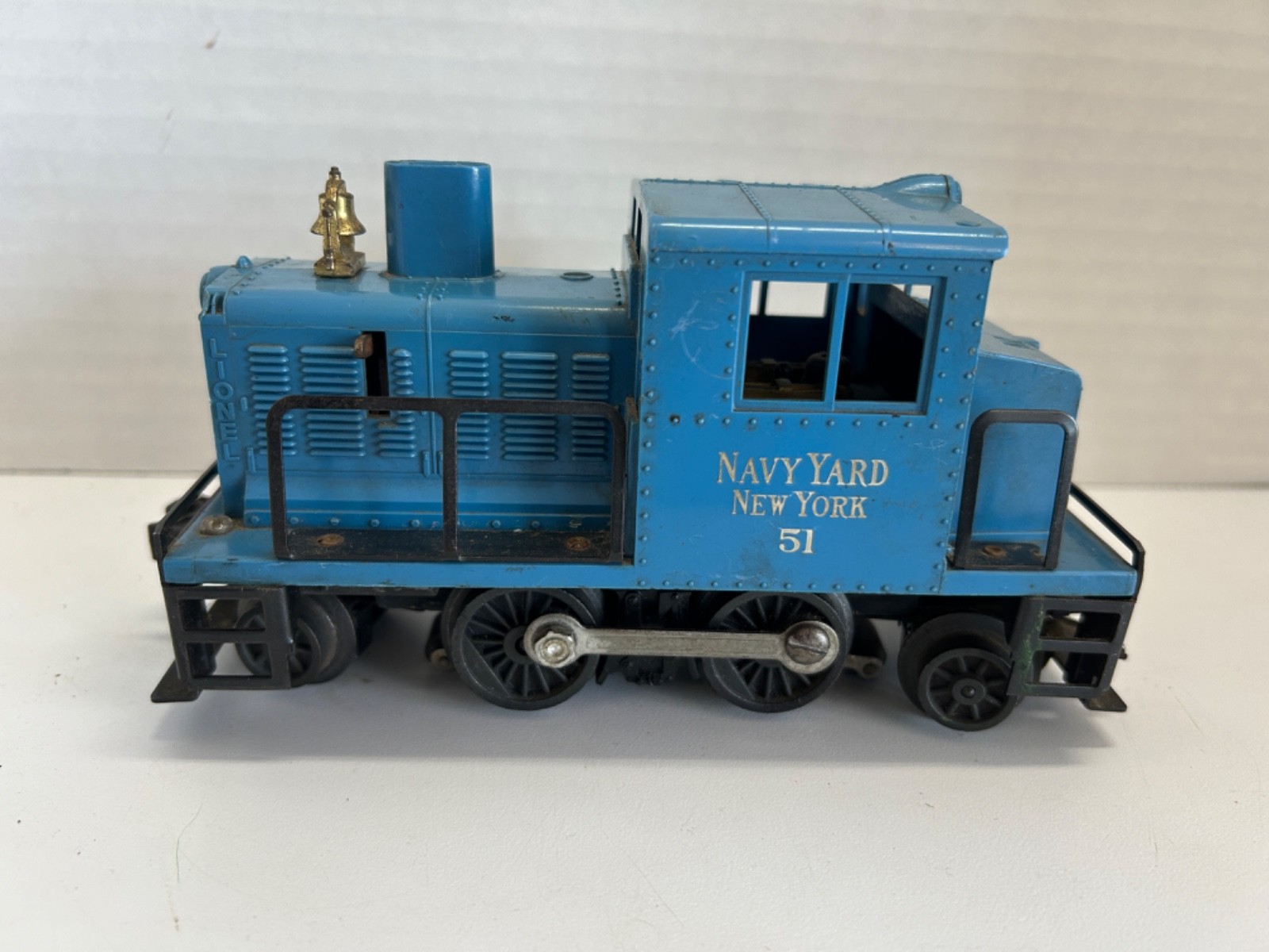 1956 Lionel Navy Yard New York 51 Vulcan Switcher Blue O Gauge Locomotive