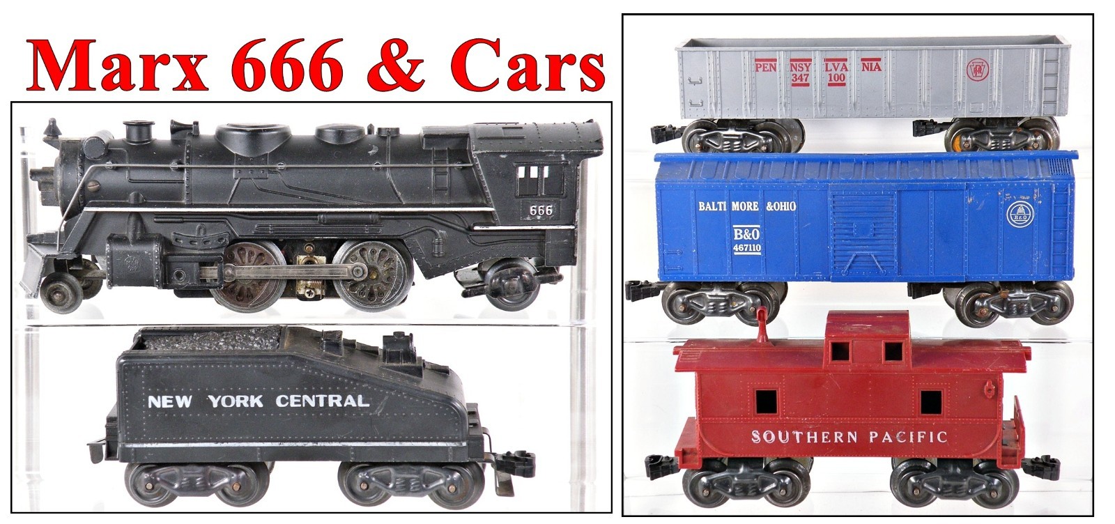 Marx 666 Loco & Assorted Cars /13/
