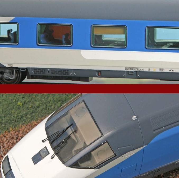 Acme 70116 Scale Ho Set Intercity Trenitalia: Two Locomotives E414 & Two Coaches