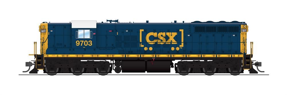 Broadway Limited 5783 HO CSX EMD SD7 Diesel Loco Sound/DC/DCC #9703 LN/Box
