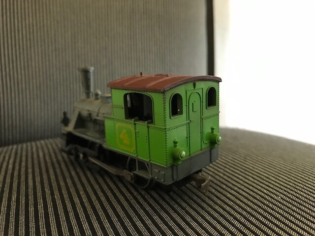 Playart HO Scale 0-4-0 Steam Engine #4 H-602 Green Brown Metal-Silver