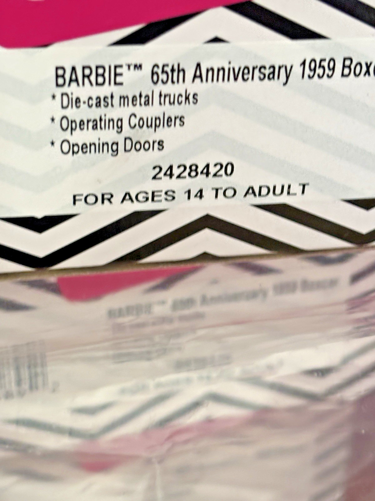 Lionel 2428420 Barbie 65th Anniversary 1959 Box Car, O Gauge, NIB