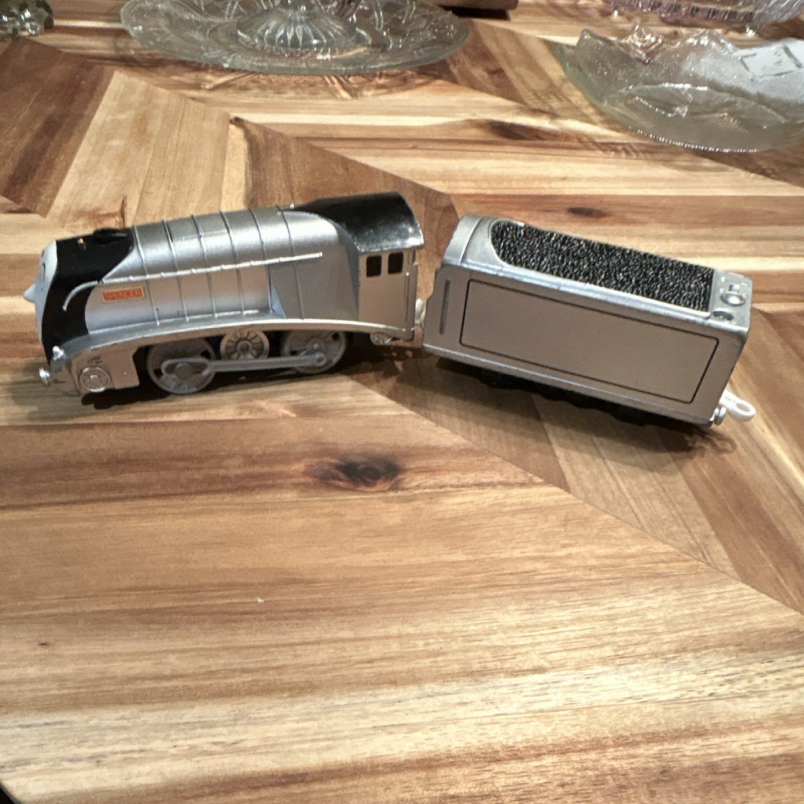 Mattel Silver Black Locomotive Y3349 Model Railroad Train Spencer Coal Car