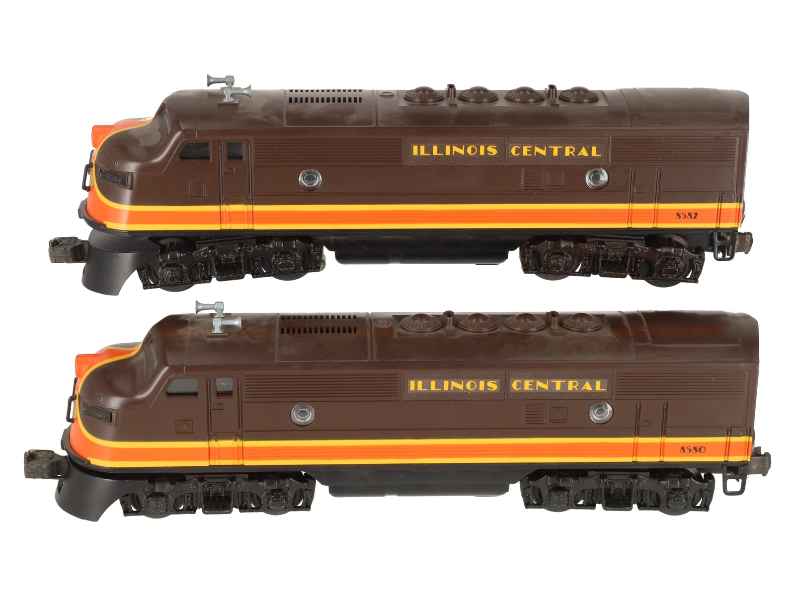 Lionel 6-8580 O Gauge Illinois Central F3 AA Diesel Locomotive Set EX/Box