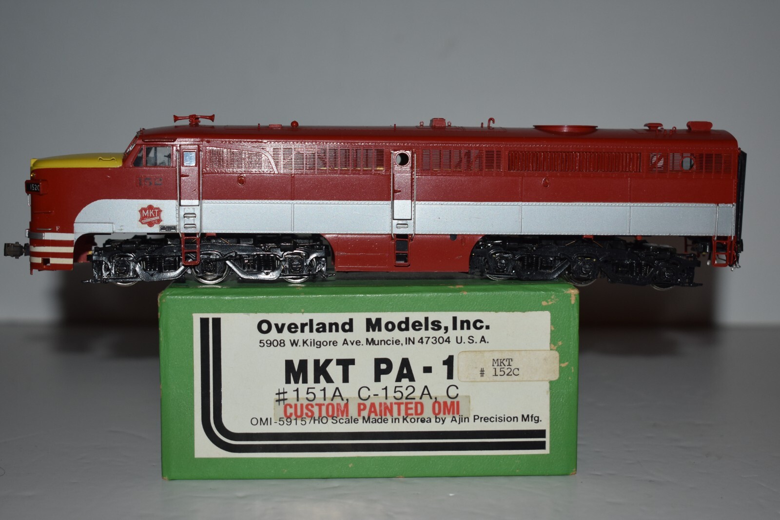 HO Scale Brass Overland Models MKT PA-1 Diesel Locomotive 152C Factory Painted