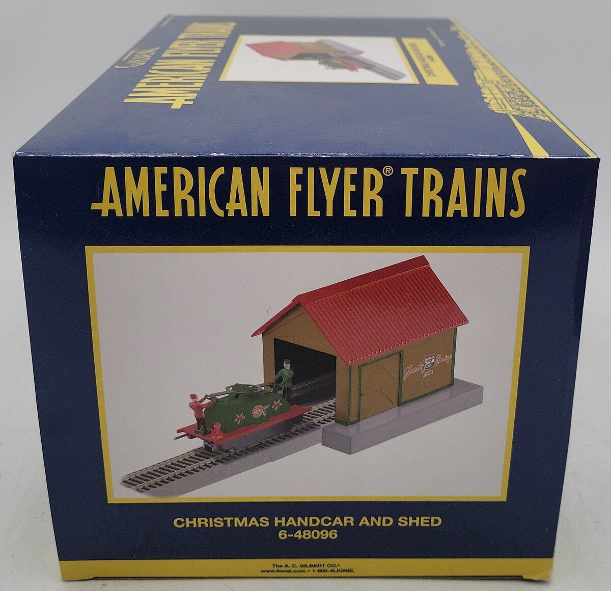 American Flyer 6-48096 S Scale Christmas Handcar w/Shed LN/Box