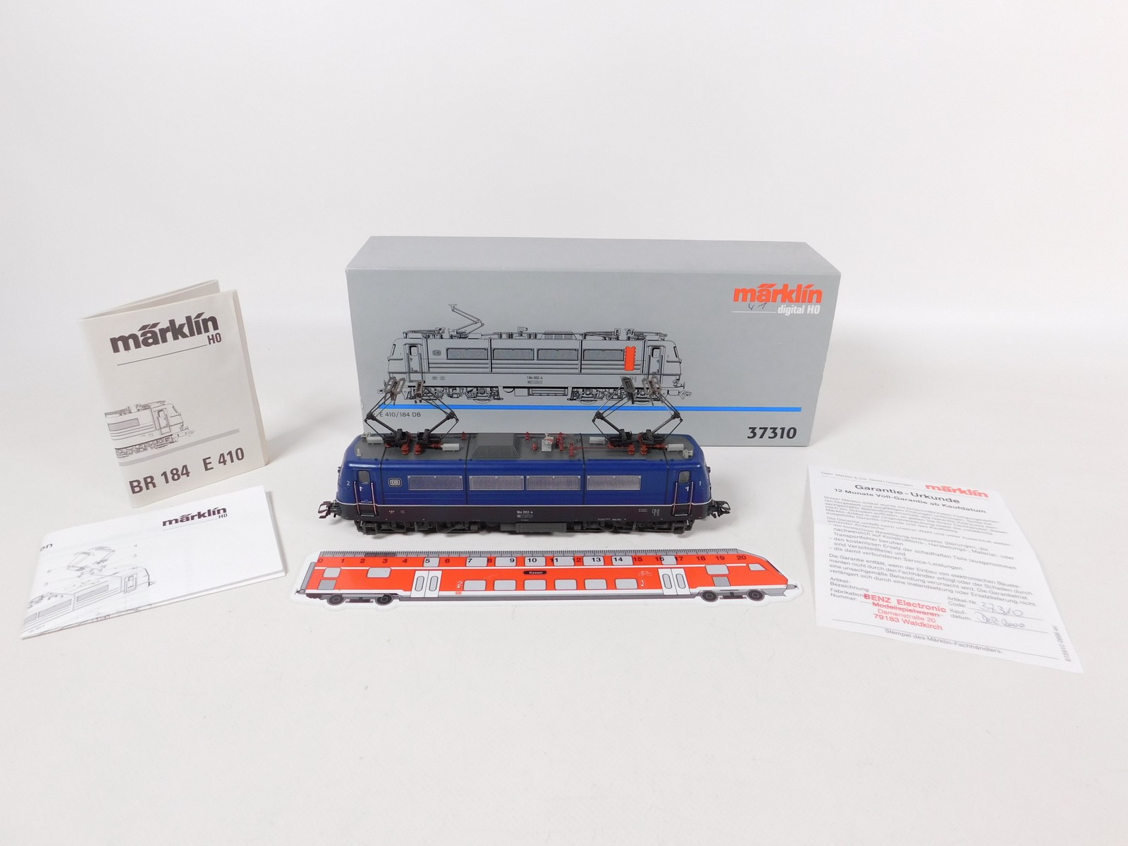 Märklin H0 Digital E-Lok 184 002-4 DB NEM KK TOP+OVP 37310