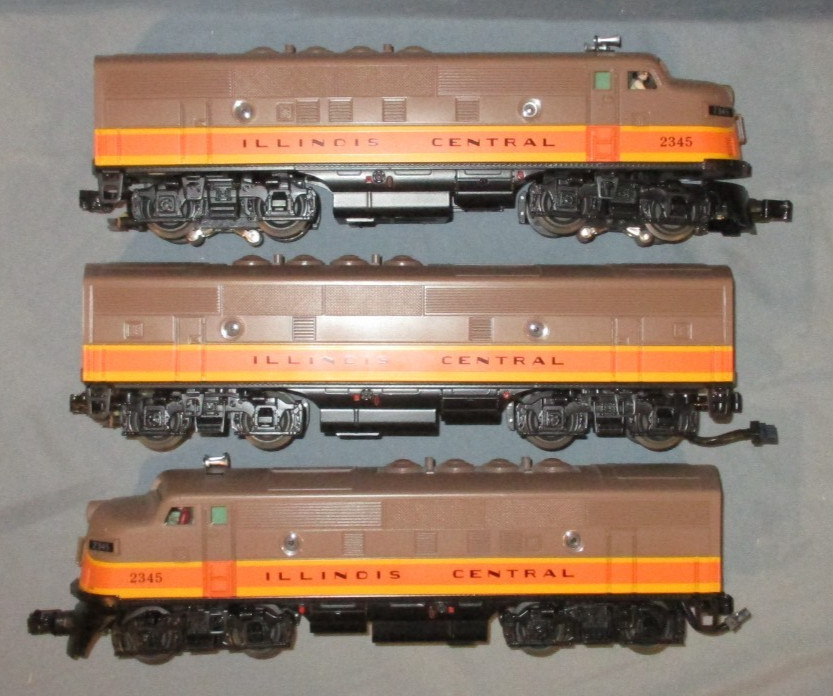MTH 30-2775-1 Illinois Central F-3 A-B-A w/ Smoke & Snds PS2 3v O ga wks/ Lionel