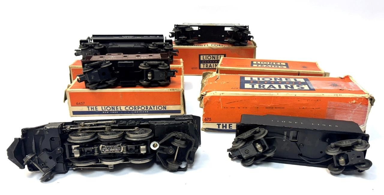 Vintage Lionel Train Set – 675 Locomotive, Whistle Tender & Freight Cars TESTED!
