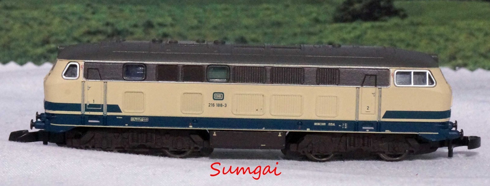 Marklin 88784 Diesel Loco BR 216 Ocean Blue 5-Pole Motor LEDs Z Scale Z Gauge