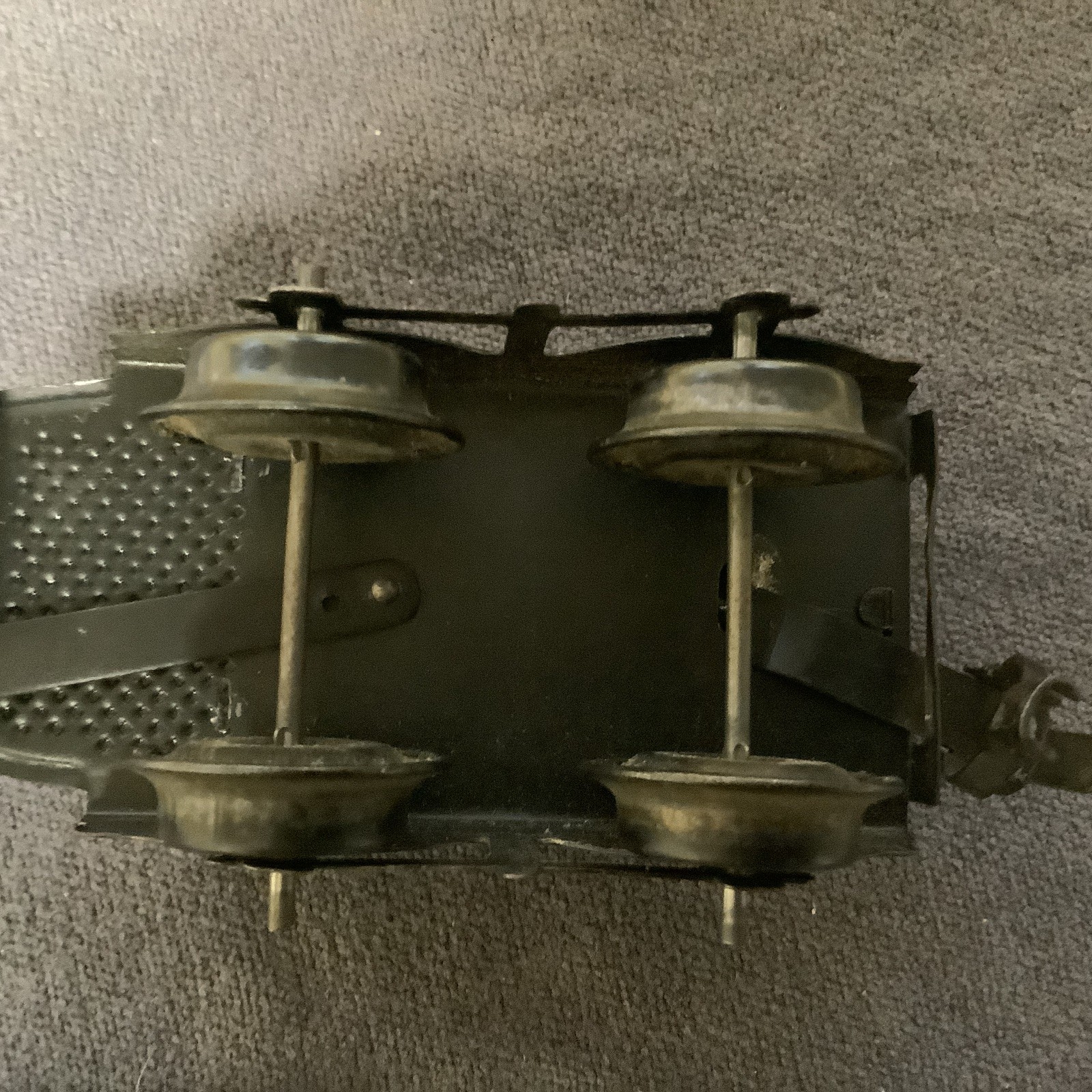 Vintage Fandor Clockwork Locomotive And Tender With Battery Operated Light Used