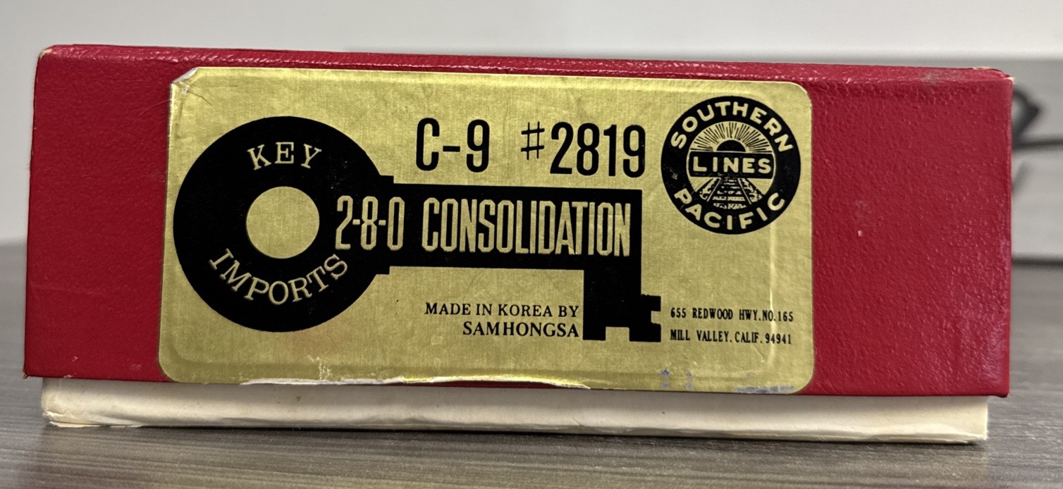 Key Imports HO Brass Consolidation Southern Pacific 2-8-0 C-9 C/Ptd. #2821 LNIB!