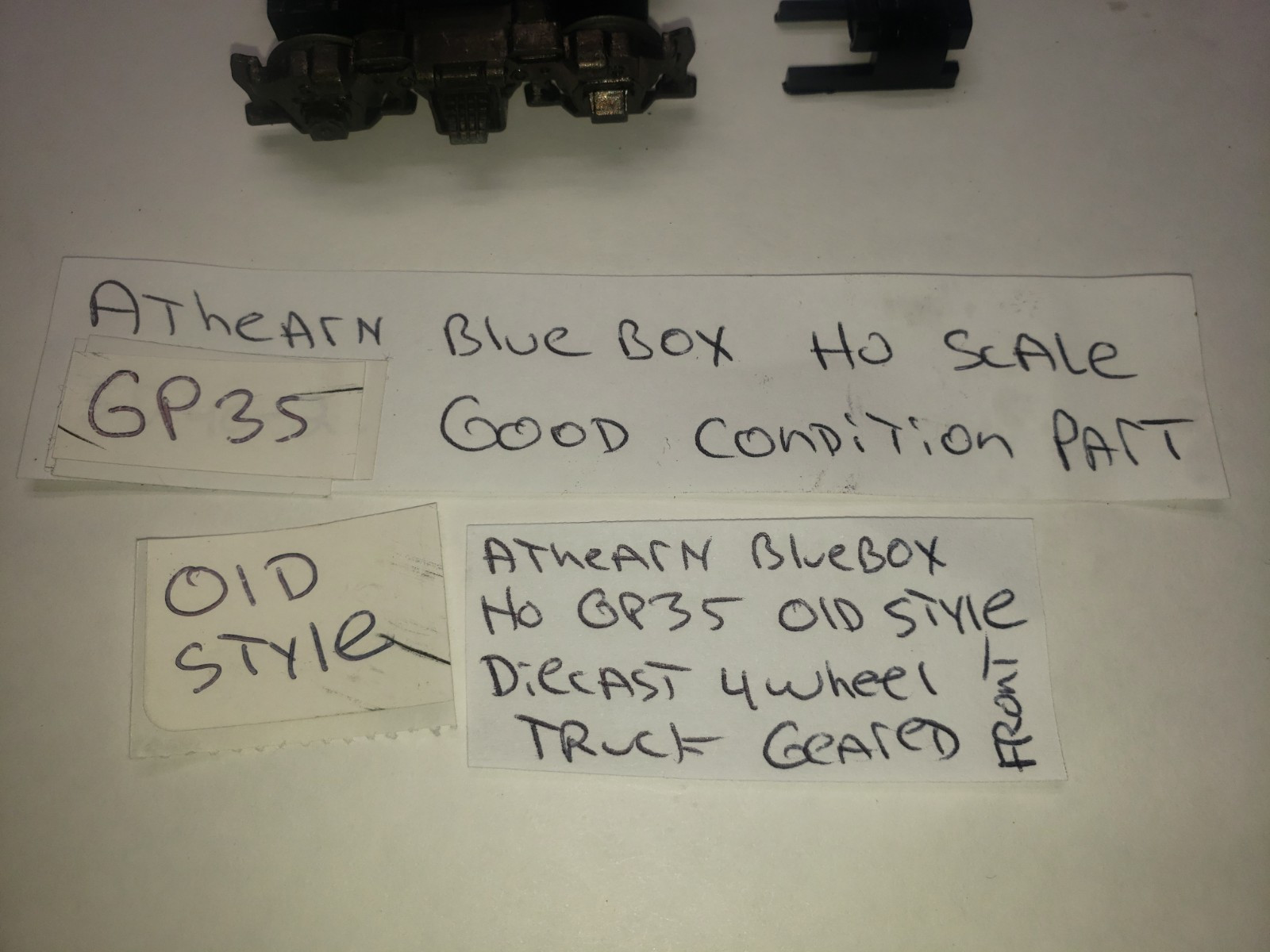 GP35 FRONT DIECAST METAL GEARED 4 WHEEL TRUCK ATHEARN BB HO SCALE Old Style PART