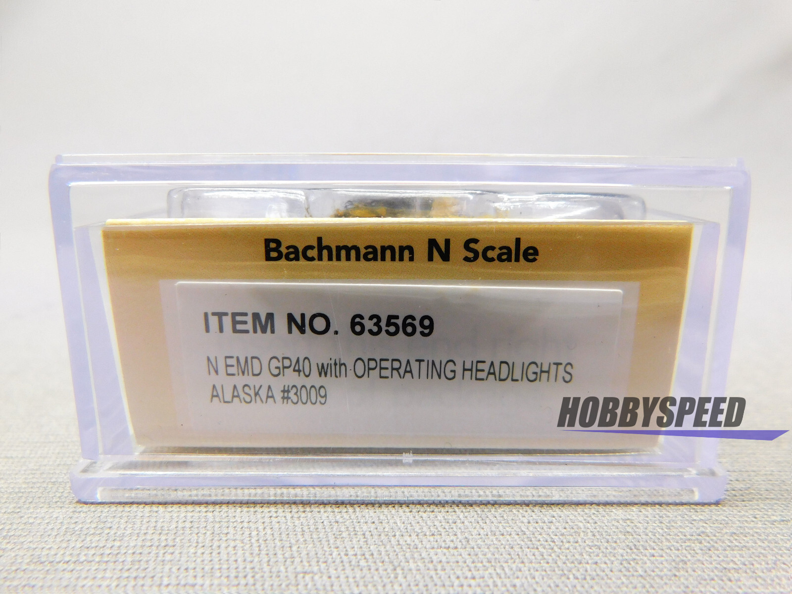 BACHMANN N SCALE ALASKA EMD GP40 LOCOMOTIVE ENGINE #3009 freight BAC63569 NEW