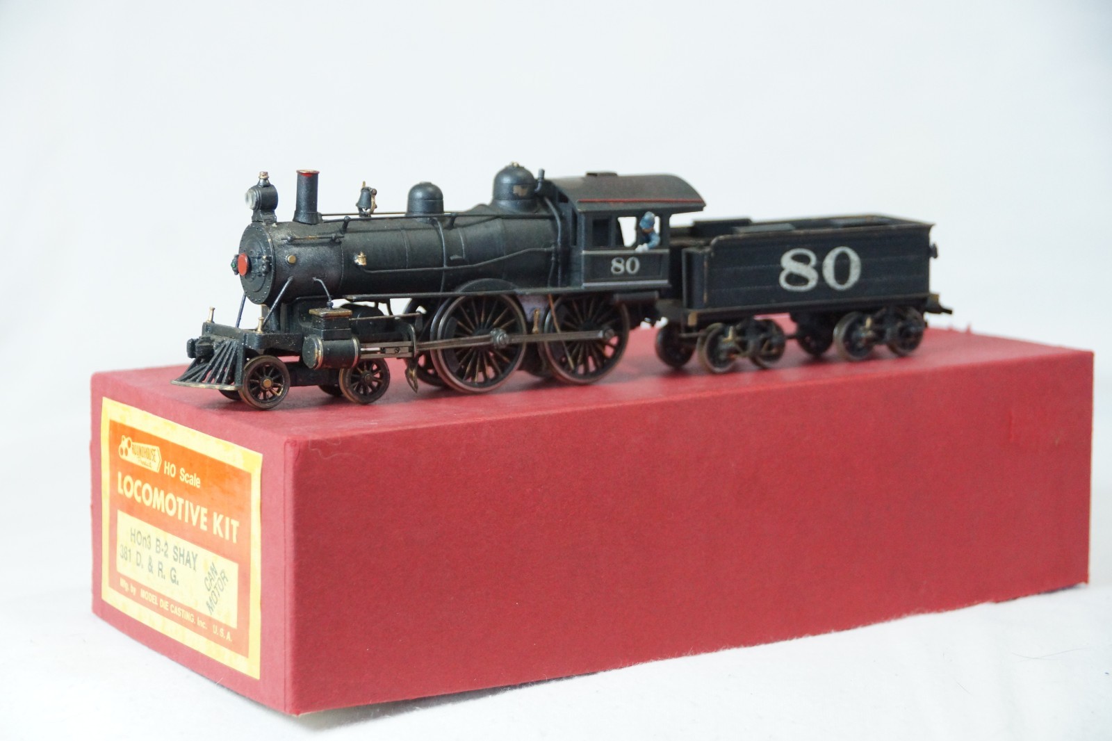 Vintage Japan Brass Model Steam Locomotive Train Engine & Tender UNKNOWN Maker