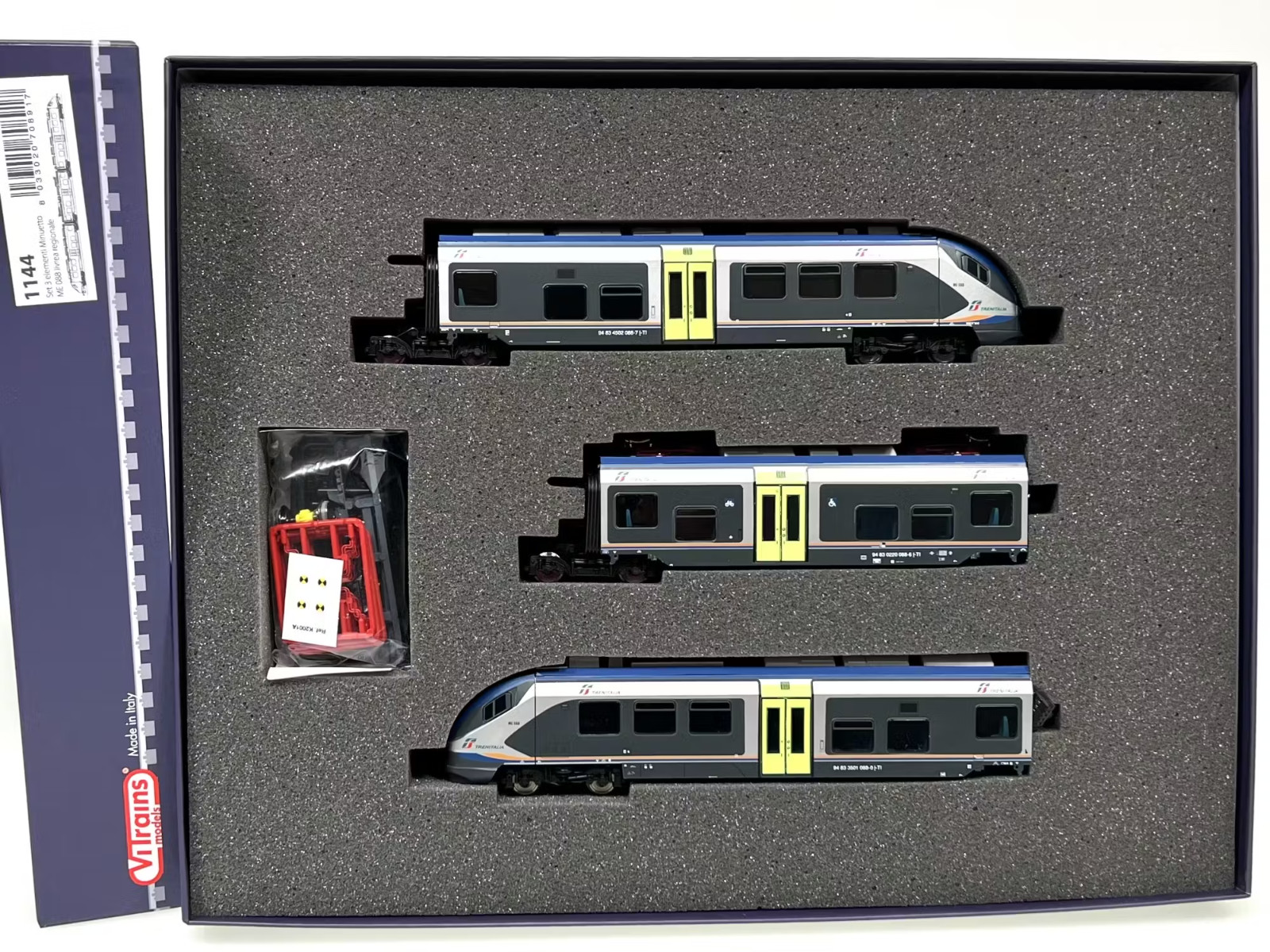 Vitrains 1144 Minuetto Electric FS Trenitalia Livery DTR Gray/Blue Illuminated