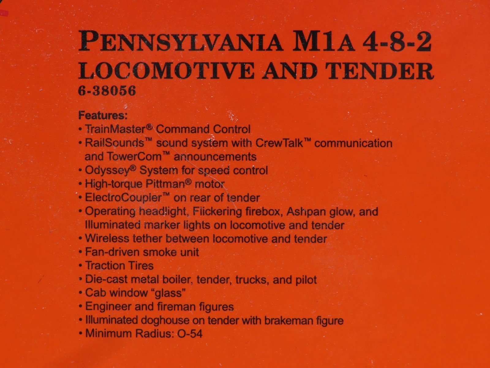 Lionel 6-38056 PRR M1a Steam Locomotive LN