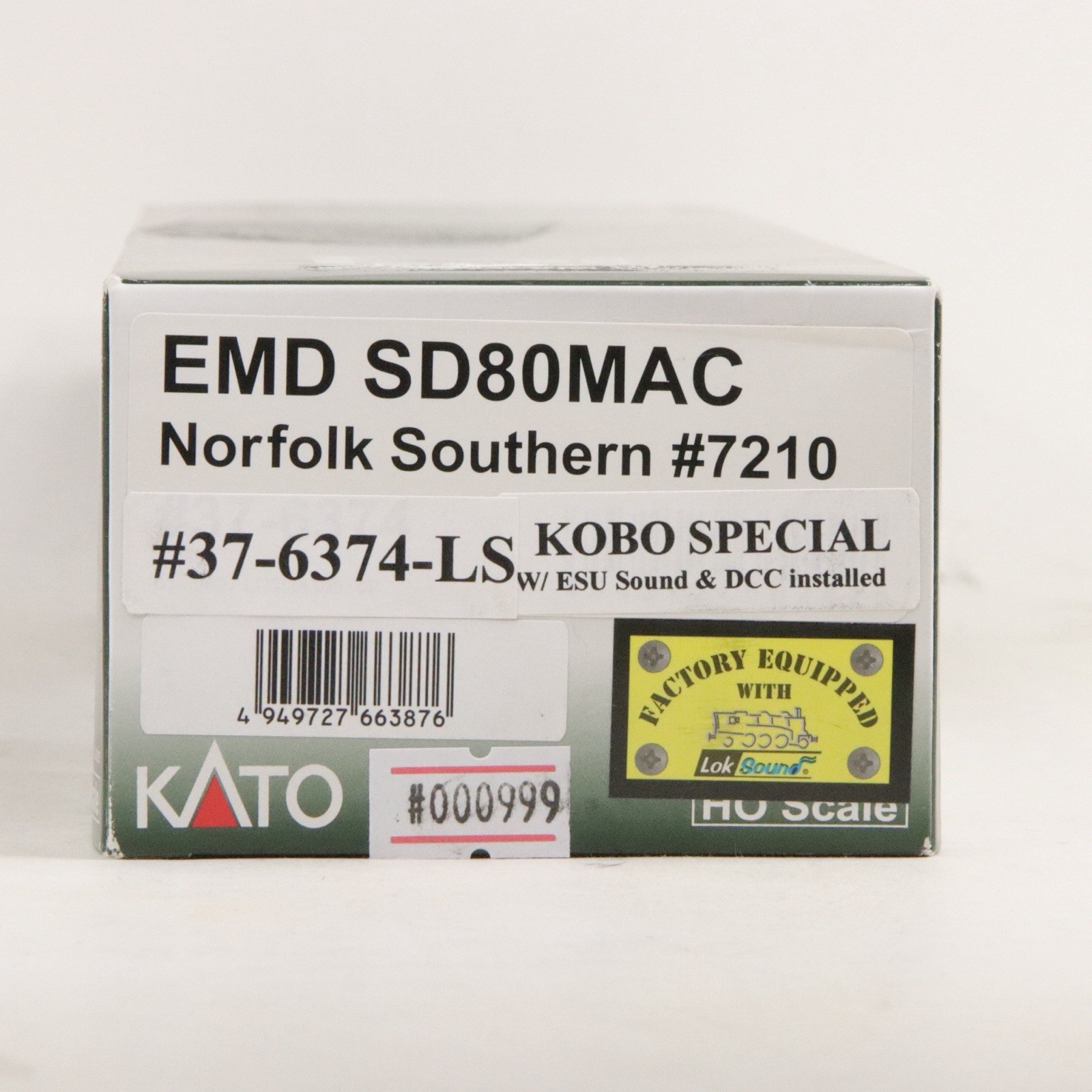 Kato HO Norfolk Southern NS #7210 SD80MAC DCC & Sound Equipped