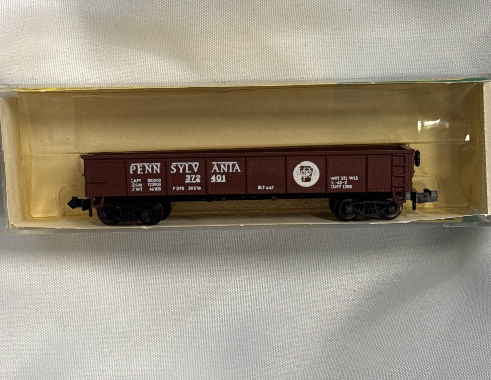 Vintage Minitrix Locomotive Train Gondola Pennsylvania N 9mm Scale EUC