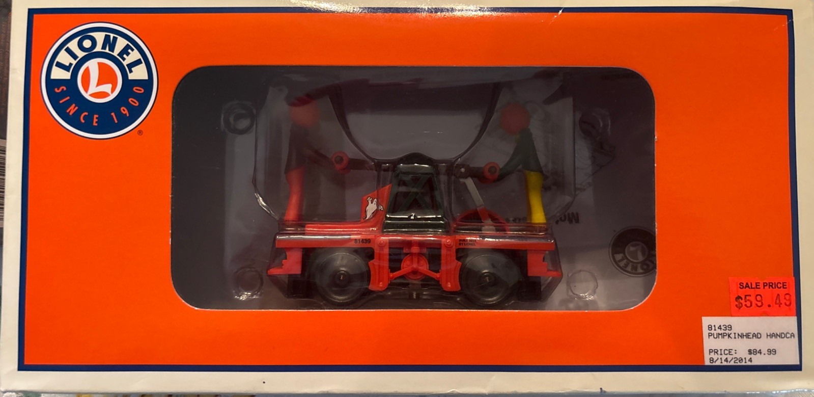 NEW – Lionel Trains Pumpkinhead Handcar – Happy Halloween – Lionel 6-81439