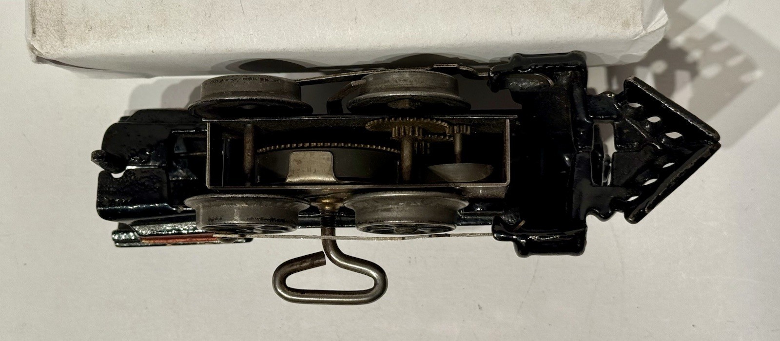 Hafner 112 Cast Iron Windup Loco with Open Spoked Stamped-Metal Drive Wheels