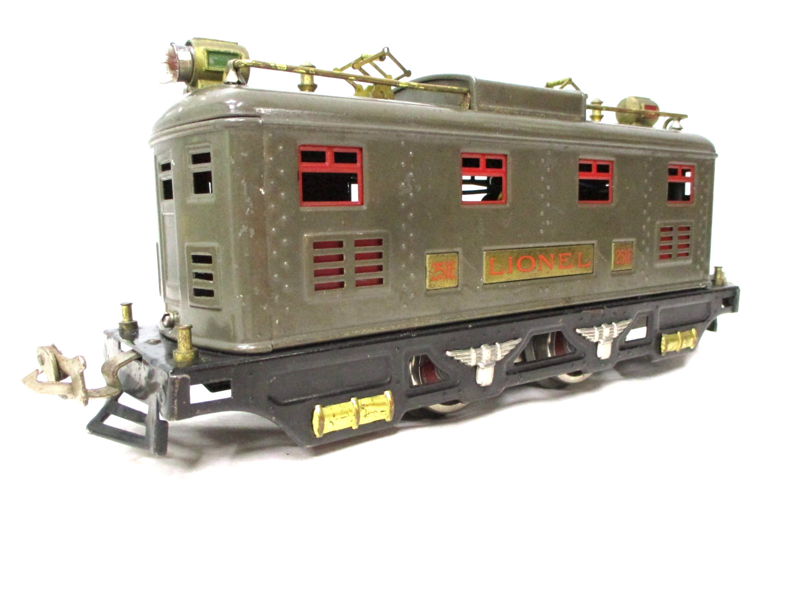 Lionel 251E Electric Loco D Gray, Maroon Windows Prewar O gauge X8516