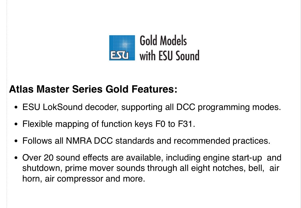 Atlas Master Gold 1004316 GE Dash 8-40B w/Ditch Lights ~ Loksound DCC CSX #5945