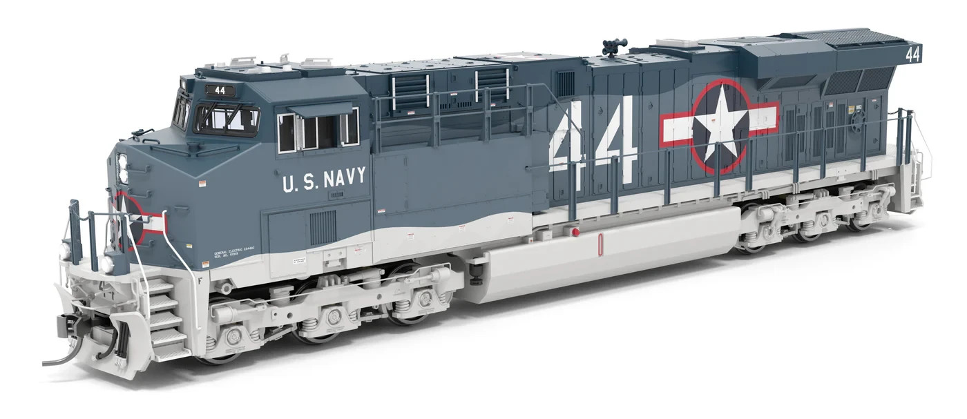 BROADWAY LIMITED HO GE ES44AC DC/DCC/SOUND/SMOKE US NAVY #44 PN 9874