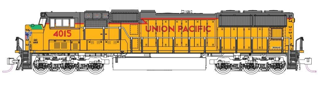 NIB KATO 176-4015 EMD SD70M w/Standard Flat Radiators – DC Union Pacific N Scale