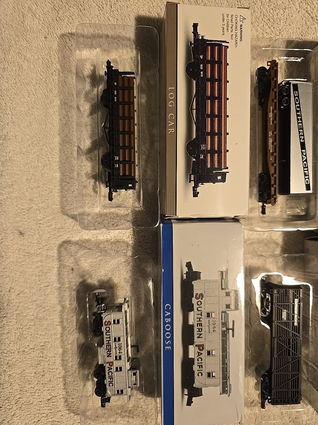 Lot of 8 Southern Pacific Train Cars High Speed Metal Products Scale Railroad